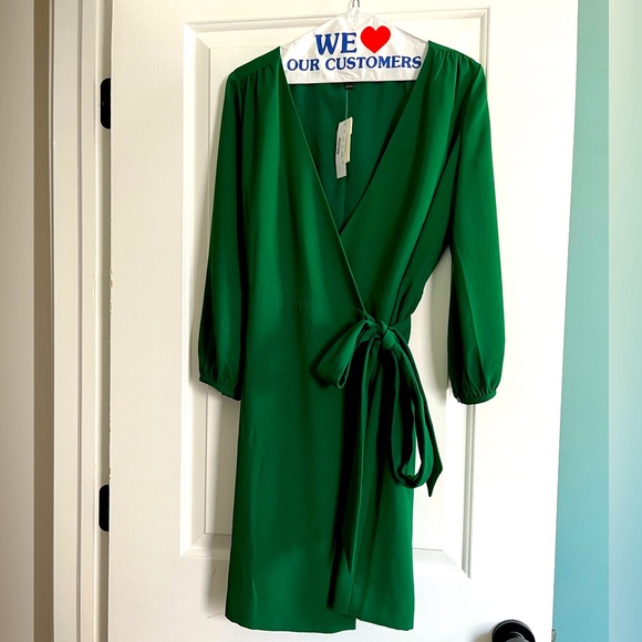 green emerald velvet dress Boden Women's Carla Jersey Wrap Dress in Green